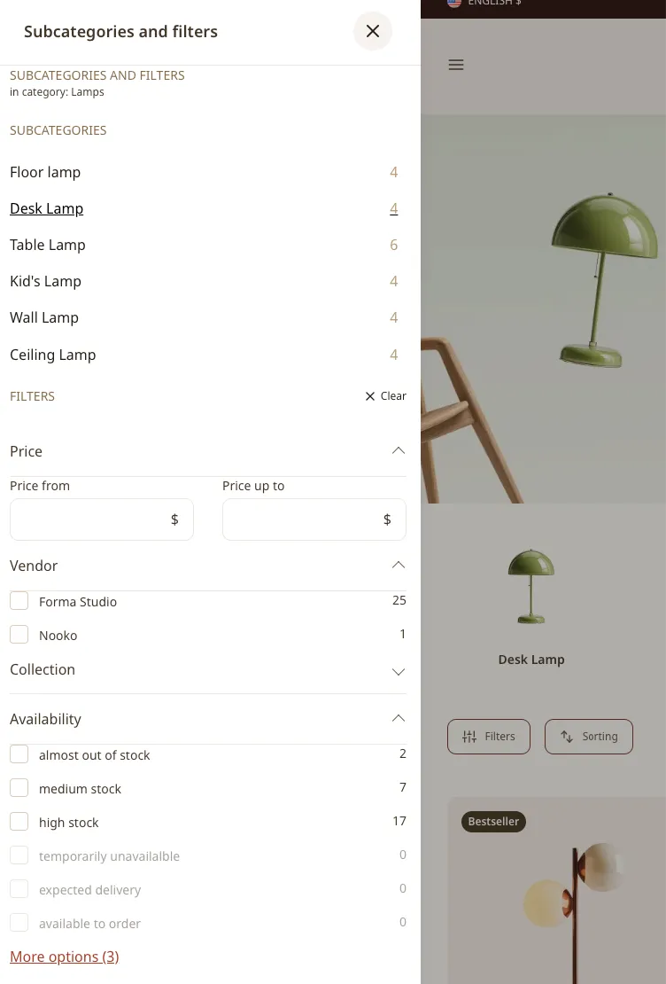 Filtry modal